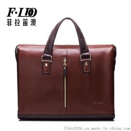FLDO男包电脑包斜挎包手提包真皮包休闲商务包