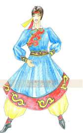 蒙古族演出服订制少数民族舞蹈服装设计