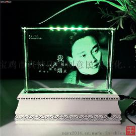 水晶内雕K9一级料水晶相框摆台水晶影像纪念品