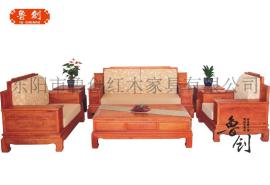 高背博古沙发定做红木家具价格、缅甸花梨木家具