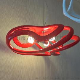玛斯欧条形艺术设计树脂材质亮光喷漆吊灯MS-P1022三头E27优质五金灯头室内卧室餐厅装饰吊灯